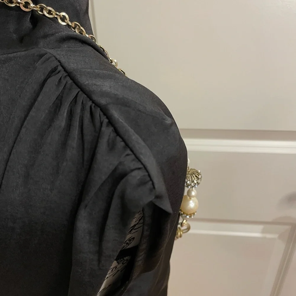 Astr Black Blouse Size Large - Picture 3 of 9